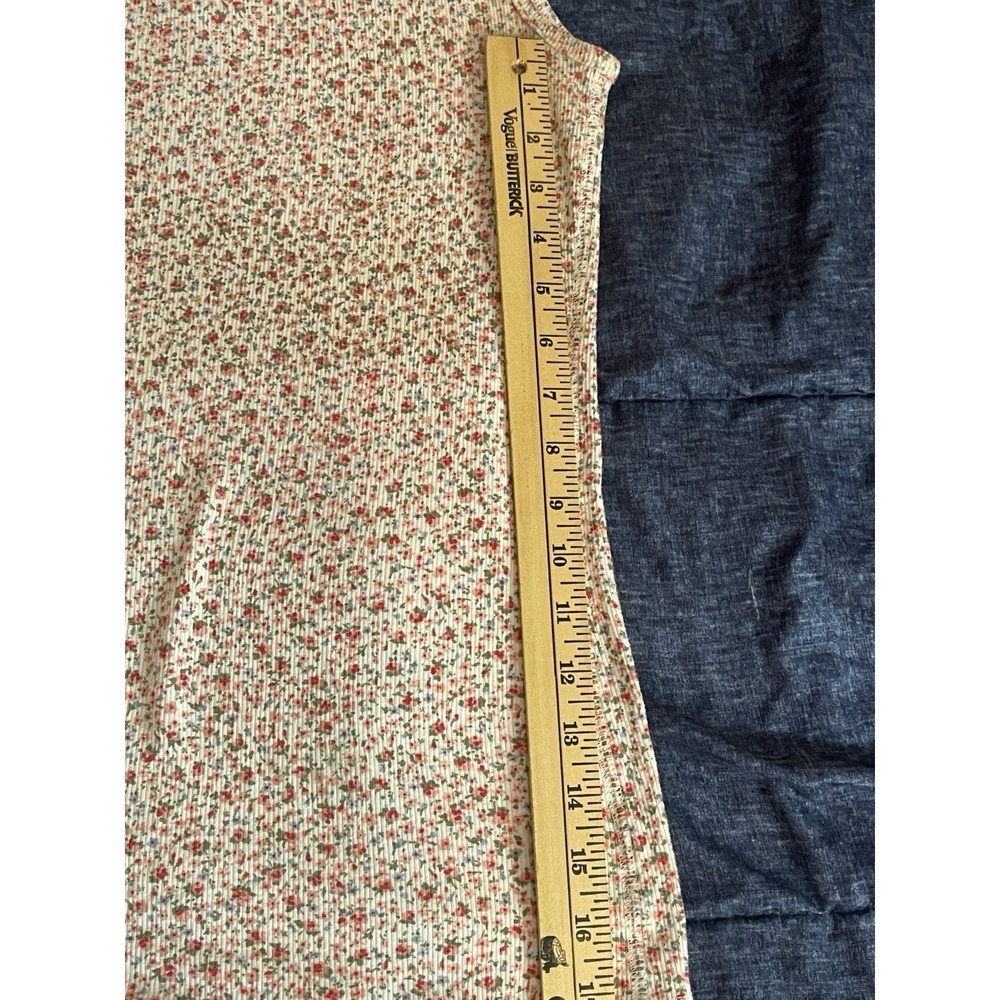 Faded Glory Must Have Tank Top Floral Ribbed Stretch Women's 1X  16W - Picture 4 of 4
